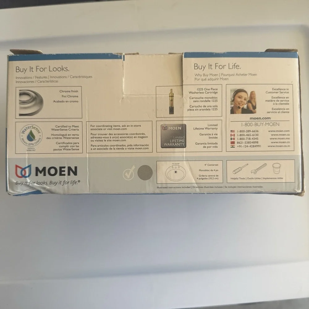 MOEN Adler CAL84502SRN Centerset 1-Handle Bathroom Faucet/ Brushed Nickel - NIB